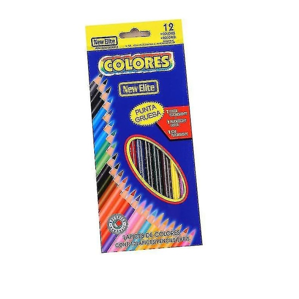 12, 24 ja 36 värillistä lyijykynää - koulutavarat, moniväriset, pitkät 12 kpl 12pcs