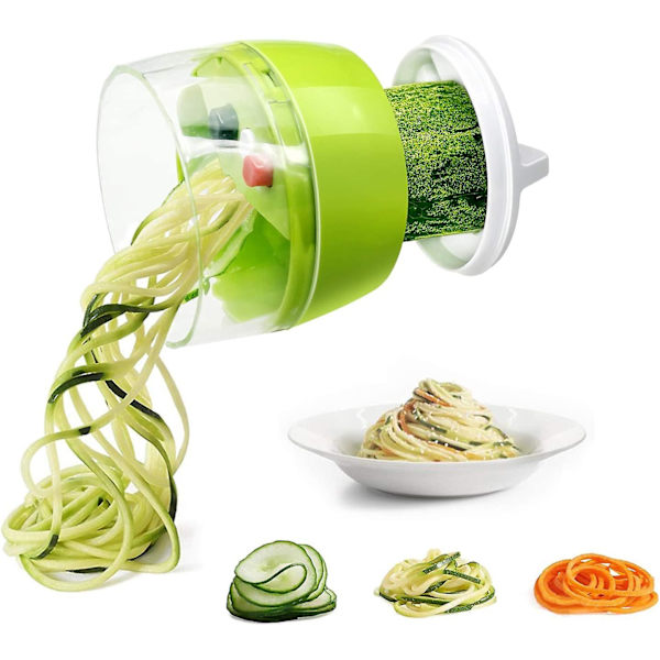 4-i-1 Grönsaksrivare Spiralrivare Grönsakshackare Fruktskärare Potatisrivare Lökskärare Mathackare för Pasta Zucchini Gurka Morot Pumpa