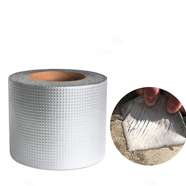 Butylgummi Reparationstejp Enkel Praktisk Vattentät Rörreparation Tejp För Takfönster Rörledning (5cmx10 Silver 300X0.5X0.3cm