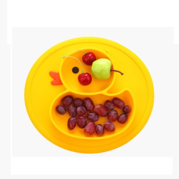 Toddler lautanen, kannettavat baby lautaset taaperoille, astianpesukoneen ja mikroaaltouunin kestävä silikonilautanen