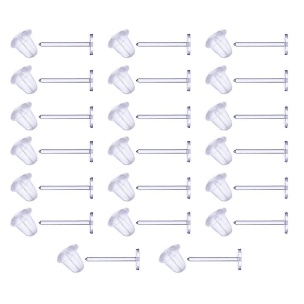200 stk Tilbehør Kvinners Smykker Flat Pad Ørepynt Ørepynt Pins Stud Ørepynt Bakside 0,4X0,4X1,2CM 0.4X0.4X1.2CM