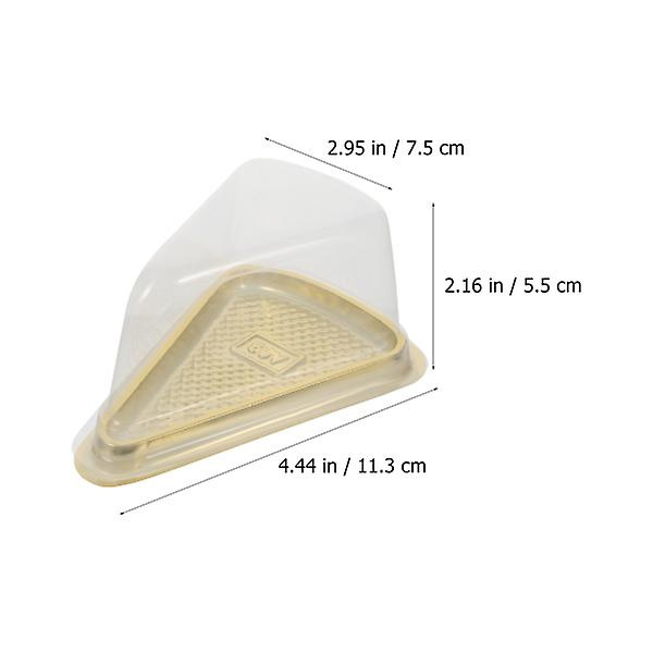 100 st Triangulära Förpackningslådor Multifunktionella Bakverk Lådor Förvaringslådor Guld 11.3X7.5X5.5CM Golden 11.3X7.5X5.5CM