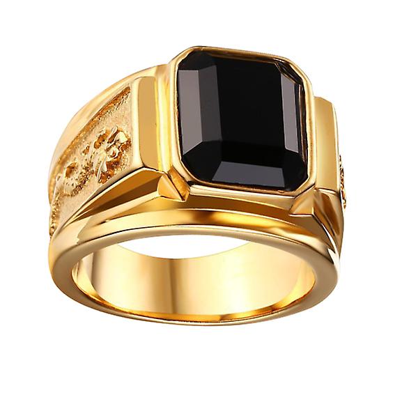 1 st mode guldring vintage svart zirkonring stilfulla smycken Alla hjärtans dag present för manliga män ( 1 6.2*1.97cm