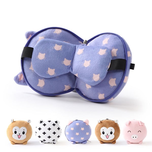 Pehmolelu Eläintyyny 2 in 1 Matka Niska Tyyny Silmämaskilla_xrzi Custom
