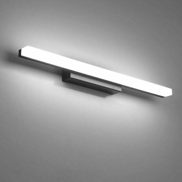 LED Badrumslampa 40 cm Kallvit 9 W 6000 K Svart Inomhus Badrumslampa Badrumsbelysning 800 lm Ej Dimbar [Energiklass F]_RY