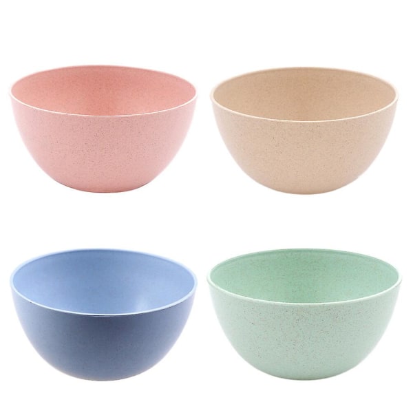4 stk. Hvedehalm Skåle Suppe Dessert Salat Skåle Rør Skåle (tilfældig Farve) Assorteret Farve 11X5.5CM Assorted Color 11X5.5CM