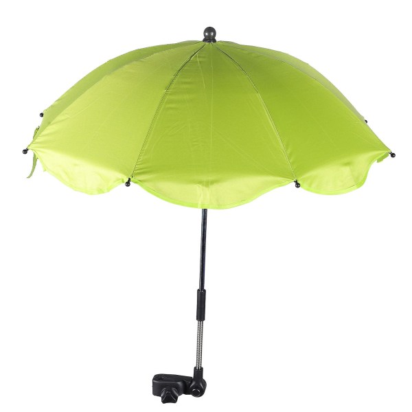 Lastenvaunuihin kiinnitettävä sateenvarjo UV-suojalla, työntövaunujen sateenvarjo, aurinkosuoja, vihreä 78x66cm Green 78x66cm