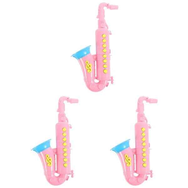 3pcs Simulation Saxophone Toy Interesting Children Trumpet Toy Portable Kids Musical Toy3pcs22X10X5.