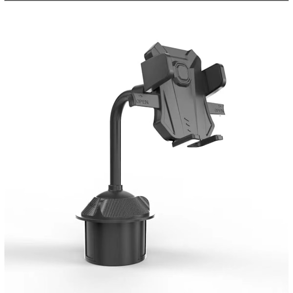 Multifunksjonell 2 i 1 Bilorganisator Slitesterk Justerbar Flaske Drikke Kopp Telefonholder_xrzi Black 1