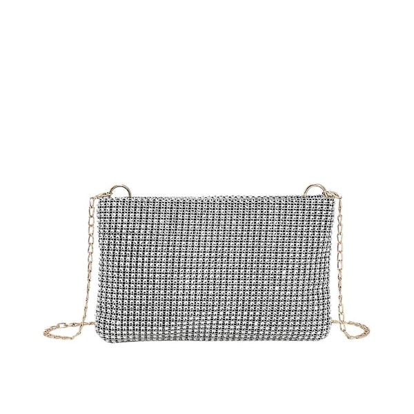 Glitter clutch taske til kvinder, skuldertaske med kæde, crossbody-taske_ry