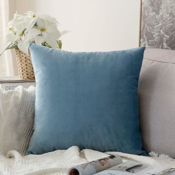 Set med 2 Sammetskuddfodral Dekorativa Soffa Kuddfodral Super Mjukt Mjukt Bekvämt Dekoration Hem Vardagsrum Sovrum För Soffa 35x35cm Ljus P