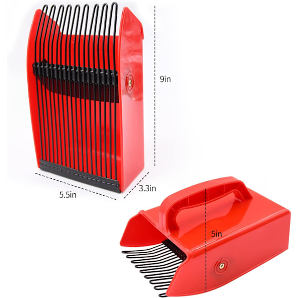 /Ryi/ 2-pakning bærplukker med metallkam og ergonomisk håndtak for enkel bærplukking, blåbærkam for blåbær, tyttebær 2 stk.