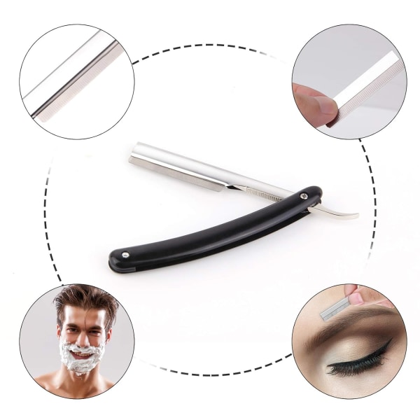 100 stk. Enkeltkantsbarberblad Stål Industrielle Barberblade Engangs Straight Razor Blades til Mænd og Kvinder
