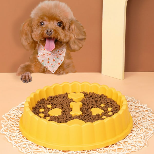 Hunde Slow Feeder Skål Anti-Gluttonous Hundeskål
