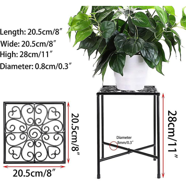 Metallstöd för Blomkrukor, Blomkruka, Inomhus- och Utomhusstöd (Växter Ingår Inte)