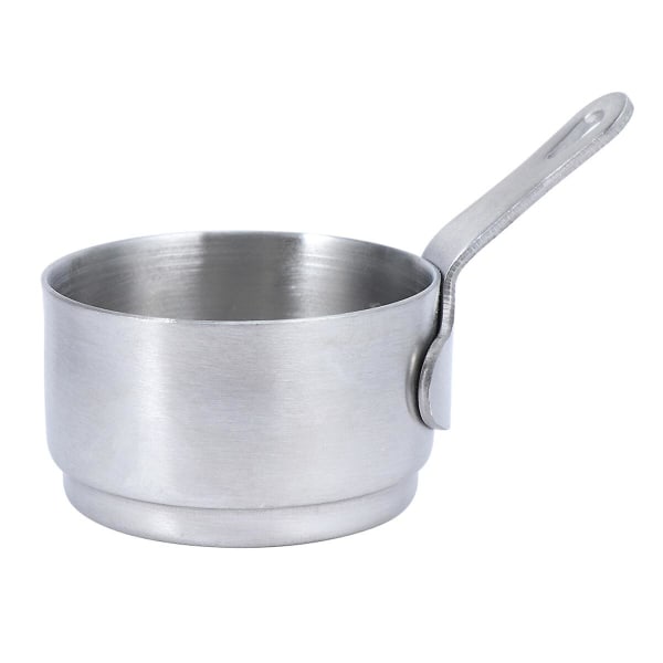 1 stk Mini Oppvarmingsgryte Rustfritt Stål Suppegryte Melk Smør Sausgryte Med Håndtak (størrelse S) Liten Small