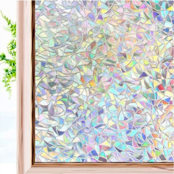 Selvklebende vindusfilm statisk klamre frostet enkelhet dekorative vindusklistremerker--40*100 cm