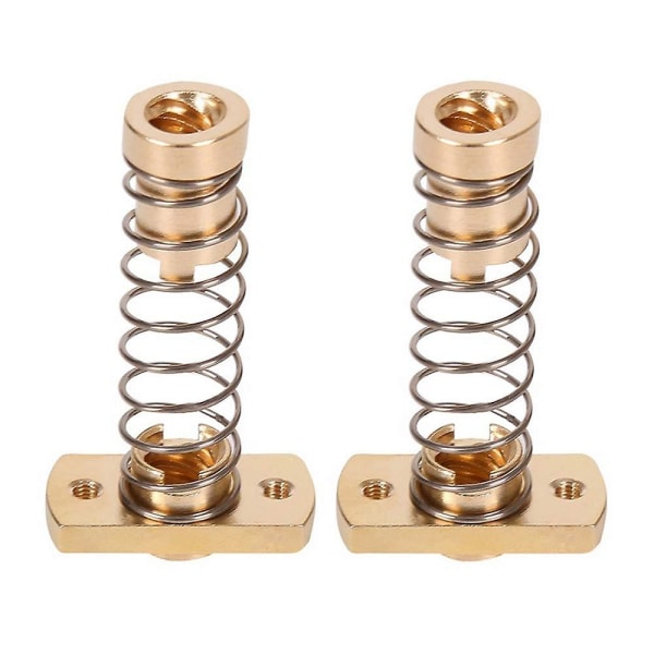 Sett med 2 messingfjærnøtter for CR10 Z T8 anti-retur akse for muttereliminering, for Ender Level 3 Ender 3 Pro V2 CR-10 Tornado 3D gjengede stang Acme 8