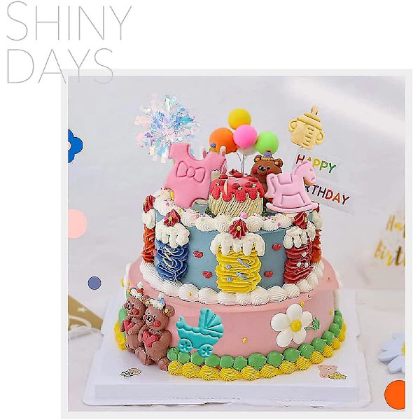 Baby Shower Kageudstikkere Form Sæt Med Fjeder Konditori Fondant Udskærer Kiks Udskærer Form (1 sæt, Lilla)