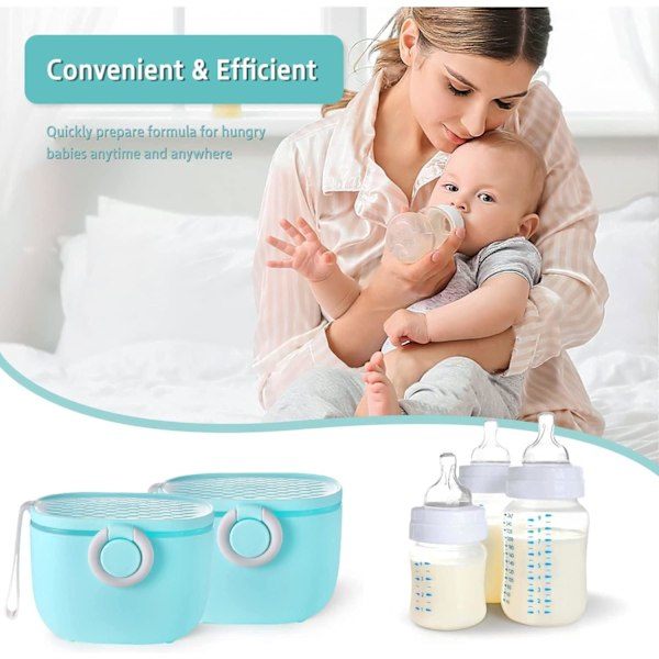 RY-400 ml mælkepulver-doseringsboks, mælkepulverdispenser, baby mælkepulverboks, babyformeldispenser, bærbar mælkepulverbeholder til småbørn