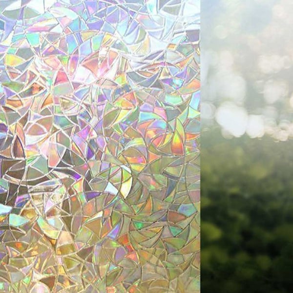 Selvklebende vindusfilm statisk klamre frostet enkelhet dekorative vindusklistremerker--40*100 cm