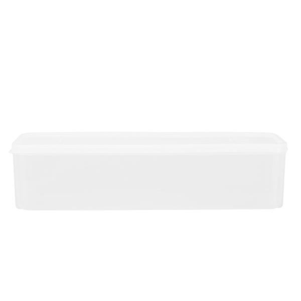 2 stk Kjøleskap Skuffe Matbokser Kjøleskap Oppbevaringsbeholder Nuddelbeholder Dumpling Oppbevaringsboks White 30.5x8.5cm