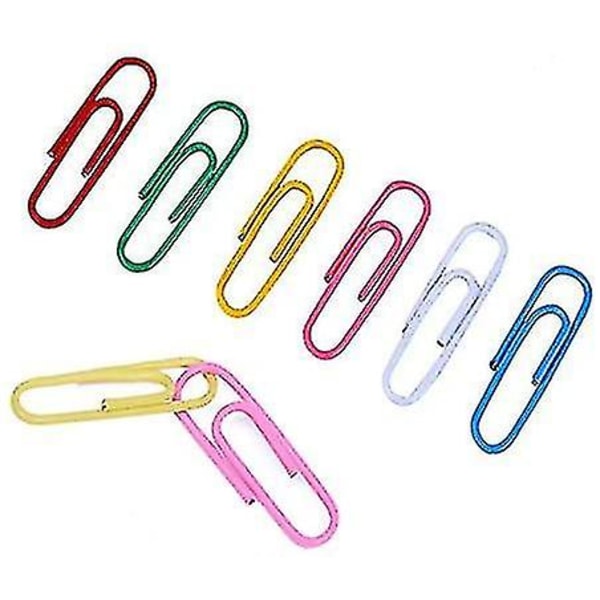 1 Tums Mini Pappersklämmor i Blandade Färger, Färgbelagda Pappersklämmor för Filer, Pappersarbete, Kontorsmaterial (100-pack)