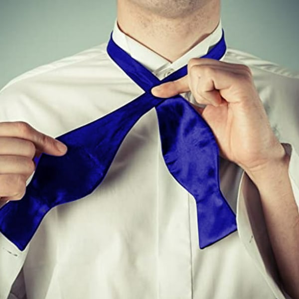 Solid Bow Ties til Mænd Smoking og Bryllup Bow Ties Polyester Silke Solid Farve Grønlangt Håndbundet Forretningsdragt Bow Tie