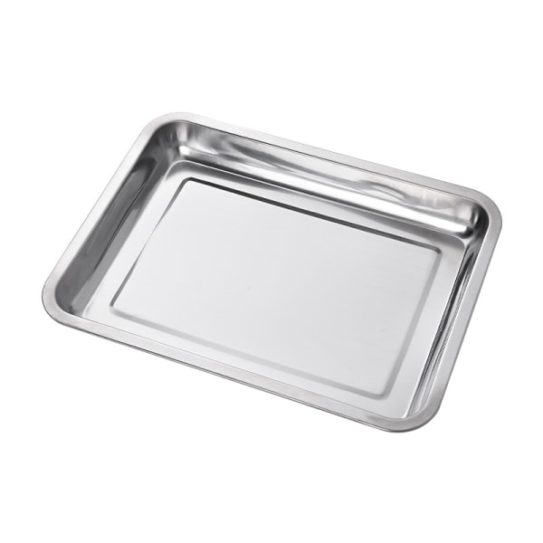 Grillplate i rustfritt stål - Kvadratisk rustfritt stålplate - 36×27×4.8cm