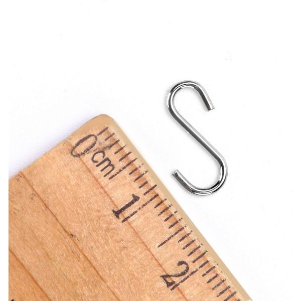 100 stk. 0,55 tommer lange Mini S-kroge Ekstra små S-kroge Metal S-formede kroge til håndværk, smykker og ophængning (Sølv)
