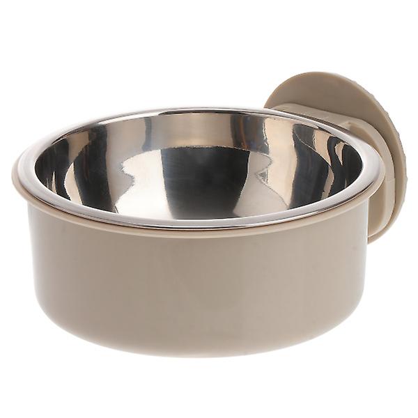 Liten Hundvattenbehållare Husdjursvattenkopp Hängande Husdjursmatvattenkopp Bur Hundskål Hängande Grey