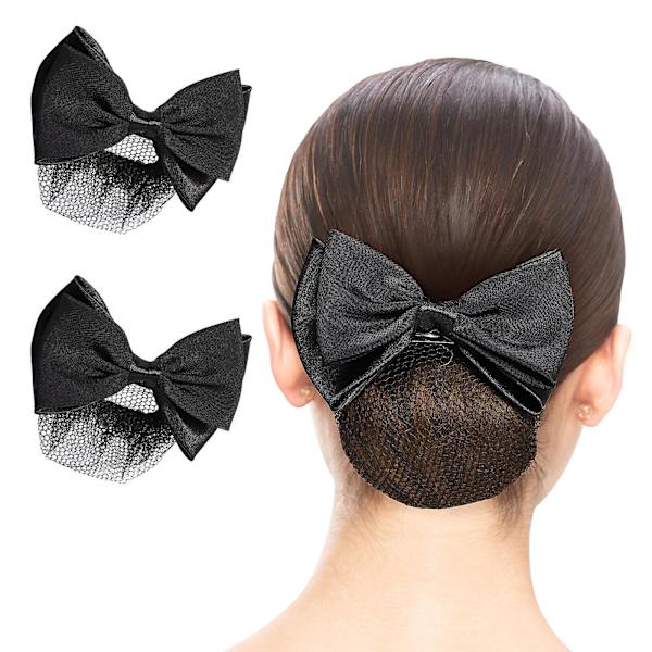 2 stk Sykepleier Ornament Hår Bun Deksel Kvinner Hår Bun Snood Net Snoods Kvinner Hår Nett BunsBlack2 stk Black 2 pcs