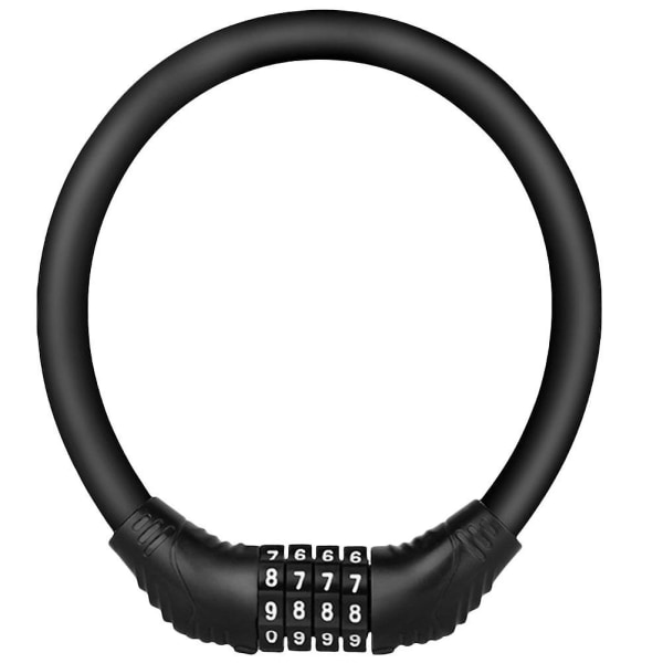 Tjockt Cykellås Kedjelås Cykelkabel Lås Lås Anti- Motorcykel Skivbromslås Spiralformat Cykellås Svart Black 11X10.5CM
