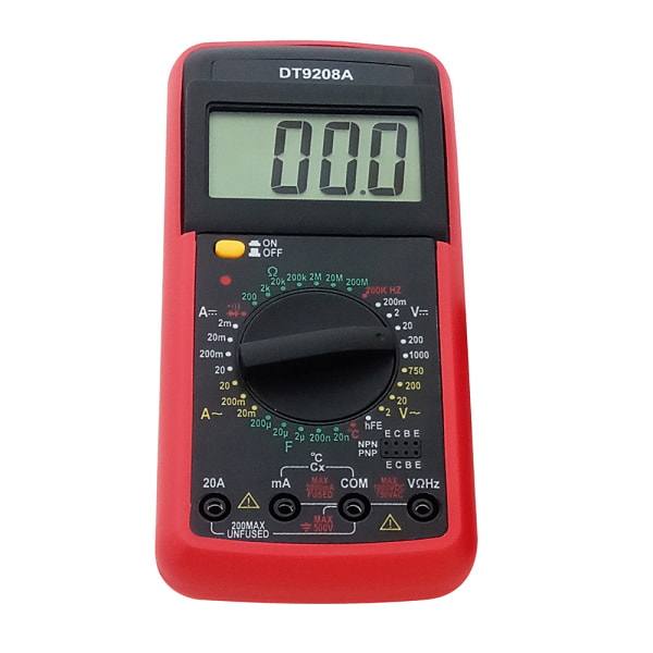 Multimeter for elektriske apparater DT9208A digitalt multimeter