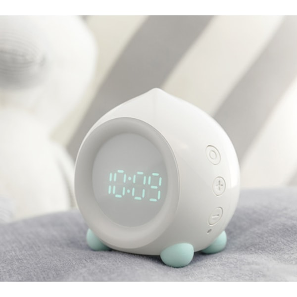 Alarm Smart Vekkerklokke Kreativ Multifunksjonell Bluetooth-høyttaler Mini Digital Klokke Søvn Nattlys Svart