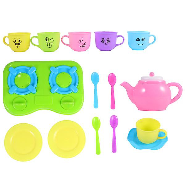 1 Set Lekhus Servis Te-Set Leksaker Servis Leksak Roliga Barnleksaker Färgglada Slumpmässig FärgFärgglada17.5*12cm Colorful 17.5*12cm