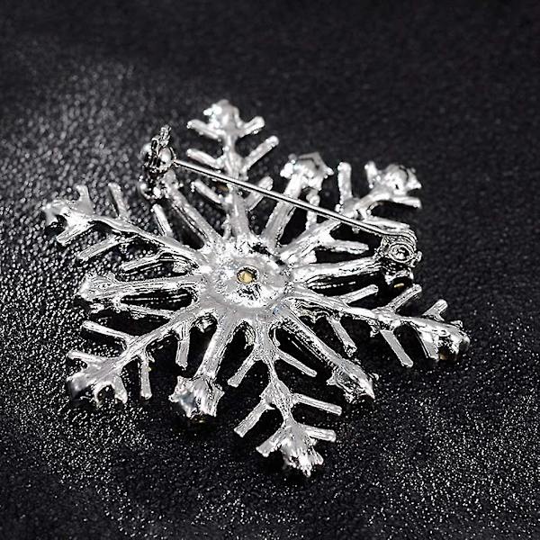 Snöflinga Brosch Nål Vinter Brosch Present Kvinnor Jul Fest Dekoration 2st Blå