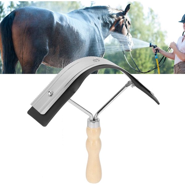 Heste Svedskraber Anti-Slip Heste Rengøring Grooming Værktøj med Ergonomisk Anti-Slip Håndtag Farm Forbrugsvarer til Kvæg Æsler