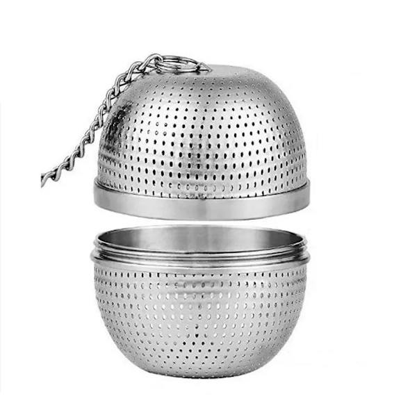 Tesil för Löst Te, Extra Fint Nät Teinfuser för Löst Te, 304 Rostfritt Stål & Uppdaterat Smalt Trådat Lock, Löst