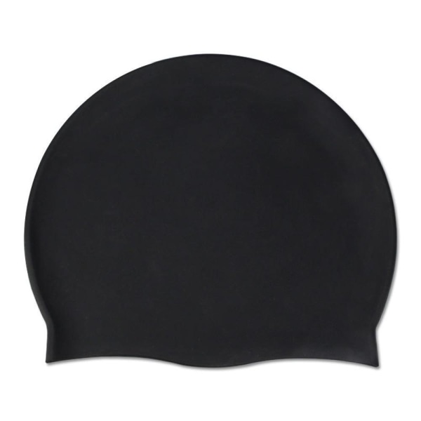 1PSC svart unisex cap silikon, mycket elastisk cap, ergonomisk design för att hålla håret rent Lämpligt för långt hår Kort hår