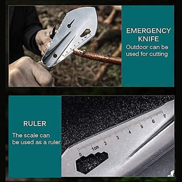 Hagegraveverktøy, Bærbar Metall Hage Spade Gravemaskin Mini Rustfritt Stål Spade For Jordbruk Camping Hagearbeid (sølv)