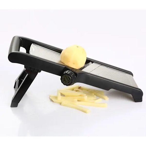 Slicer för Kök Justerbar Rostfritt Stål Mat Slicer Grönsakshackare Lök Våffel Pommes Frites Cutter Potatischips