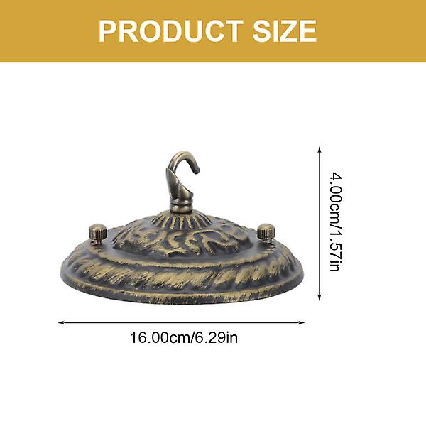 2 stk Vintage Lysekrone Loftplader Kreative Loftplader Delikate Loftplader Guld 13x13cm Golden 13x13cm