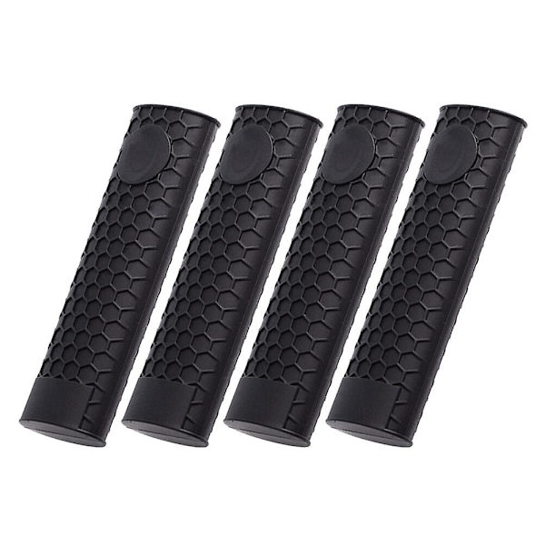 4 stk Silikon Grytehåndtak Holder Varmebestandig Deksel Sklisikkert Grytehåndtak Hylse (svart) 15*5*3c 15*5*3cm