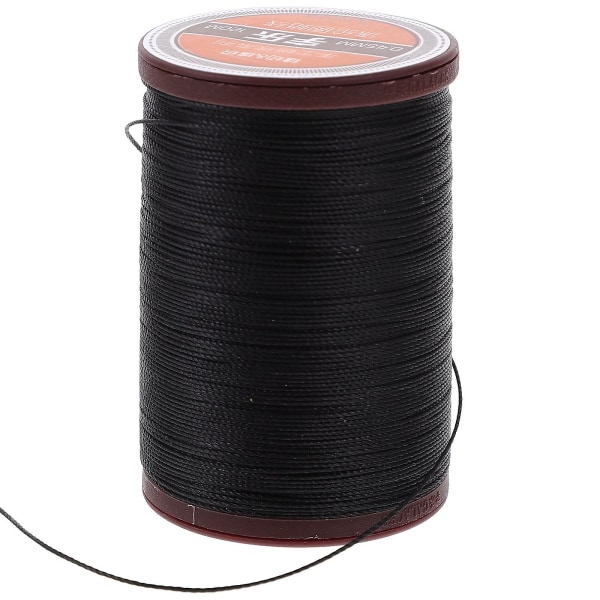 1 st 0,45 mm rund vaxad tråd Skinnsytråd Handsömnadstråd för hantverkssydd (svart)Svart Black 8000X0.45CM