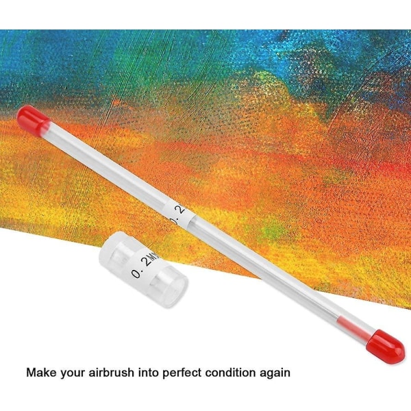 Airbrush-nåle og Airbrush-dyser Udskiftning Praktisk Airbrush-tilbehør Værktøjssæt til Airbrush-sprøjtepistol (2 stk, rød+hvid)