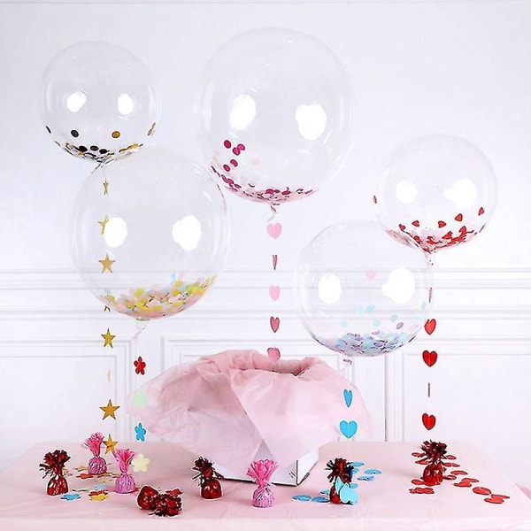 50 st 20 tums lysande genomskinliga Bobo bubbla ballonger dekorationer
