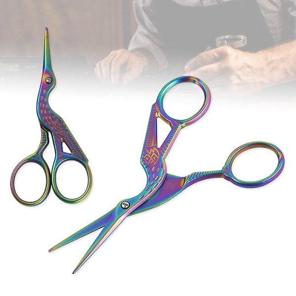 Saks, skarpe små sakser i rustfritt stål med fargerike belagte heklegaver, sysakser, DIY-verktøy for broderi, håndverk, nålearbeid, kunstverk