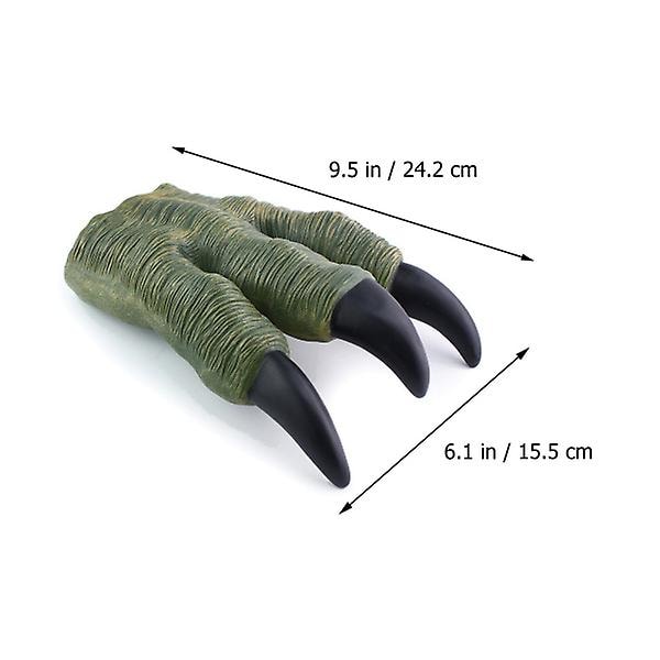 2 kpl Chucky-asu ​​lasten lasten temppu rekvisiitta dinosaurus kädet lelut puku cosplay rekvisiitta dinosaurus kynsi kumia Assorted Color 24.2X15.5CM