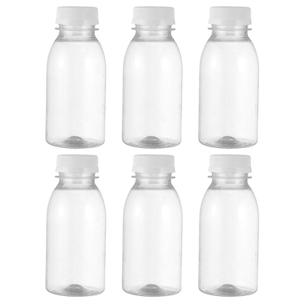 12 stk. Tomme Juiceflasker Gjenbrukbare Vannflasker Med Korker Melkeoppbevaringsflasker Transparent5.3X5.3X13CM Transparent 5.3*5.3*13cm